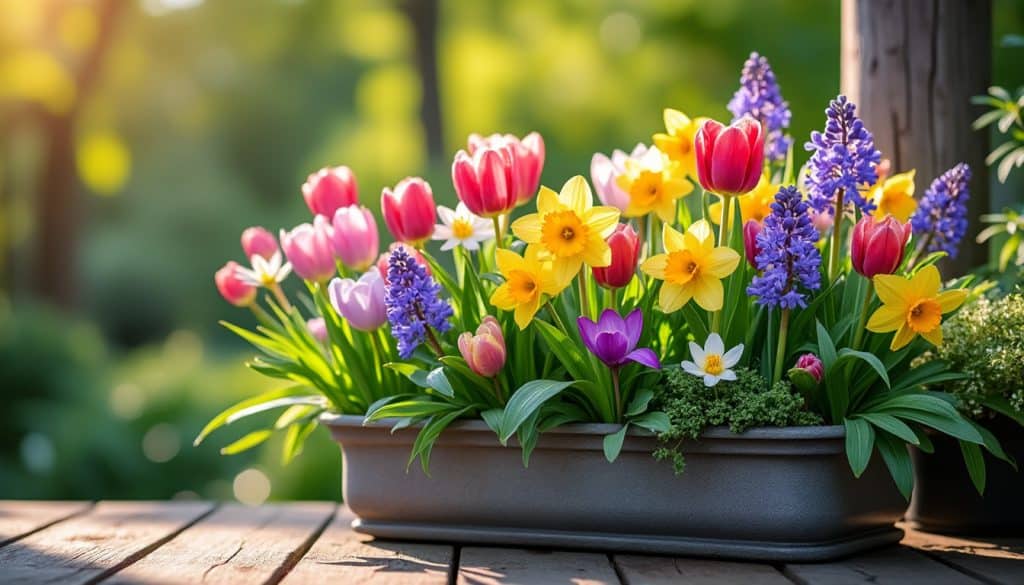Bulbes en jardinière : les associations qui fonctionnent