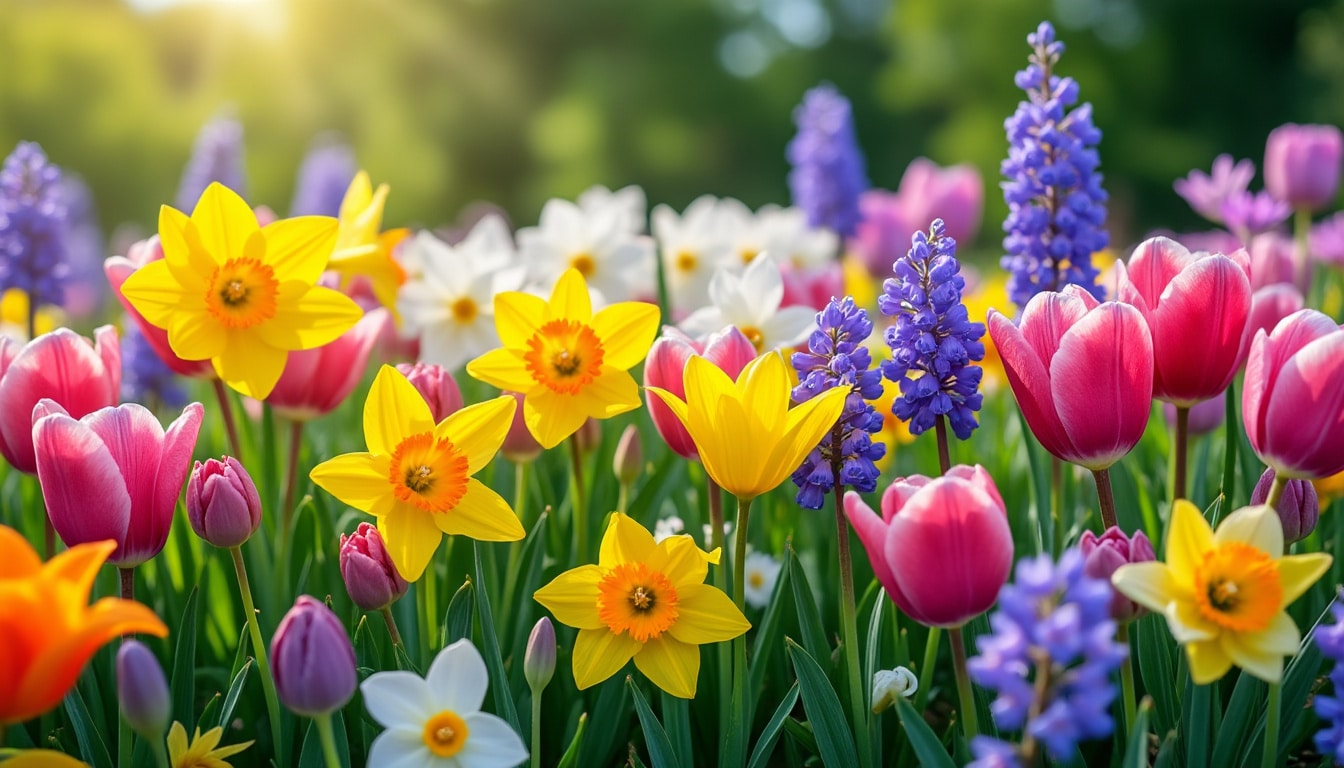 Bulbes pour un massif fleuri toute la saison : la succession
