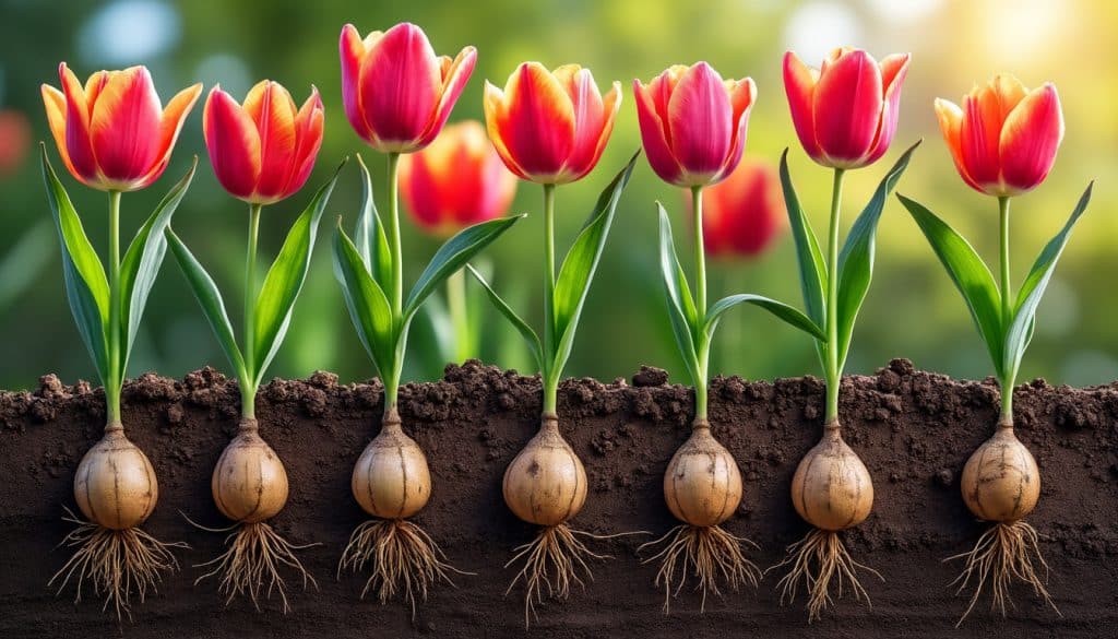 Distance de plantation des tulipes : espacement et profondeur